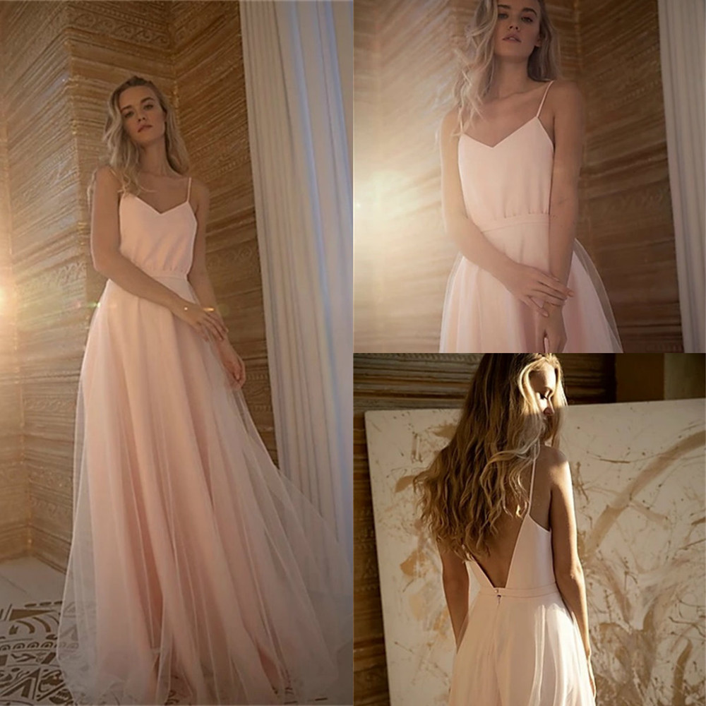 

Olivia Bottega 2021 Wedding Dresses Spaghetti Straps Satin Bridal Gowns Backless Sweep Train A-Line Wedding Dress Vestido De Novia, Black