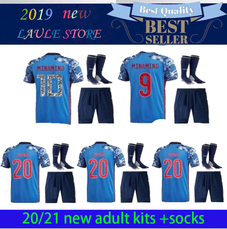 

19-20 Japan Adult Set Home Soccer Jerseys 2020 #HONDA # OKAZAKI #ATOM #KAGAWA Japanese Men kit customize Football Shirt Uniform, Man kits with socks