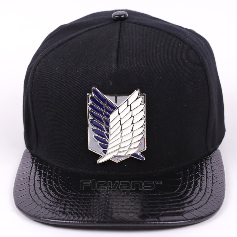 Hommes Femmes Mode réglable Chapeaux de base-ball Anime attaque sur des enquêtes Titan Corps Logo Snapback Caps Hip Hop Cap