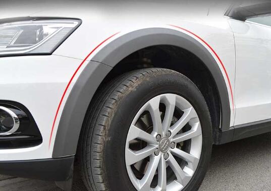 

High quality 10pcs 8.5cm wide car Fender Flares Wheel Arch Eyebrows decoration Strip guard cover protection trims Fit for Audi Q5 2010-2018