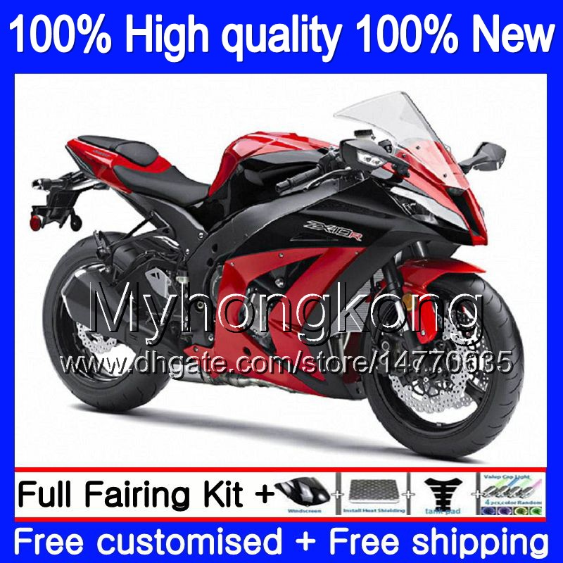 

Injection OEM For KAWASAKI ZX-10R 1000CC 2016 2017 2018 335MY.27 Stock red ZX1000 ZX 10 R ZX 1000 ZX 10R ZX10R 16 17 18 100% Fit Fairing, No. 6