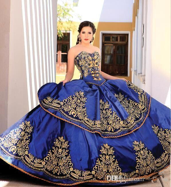 

Vintage Sweetheart Satin Ball Gown Quinceanera Dresses Gold Lace Applique Embroidery Layered Beaded Floor Length Prom Dresses, Black