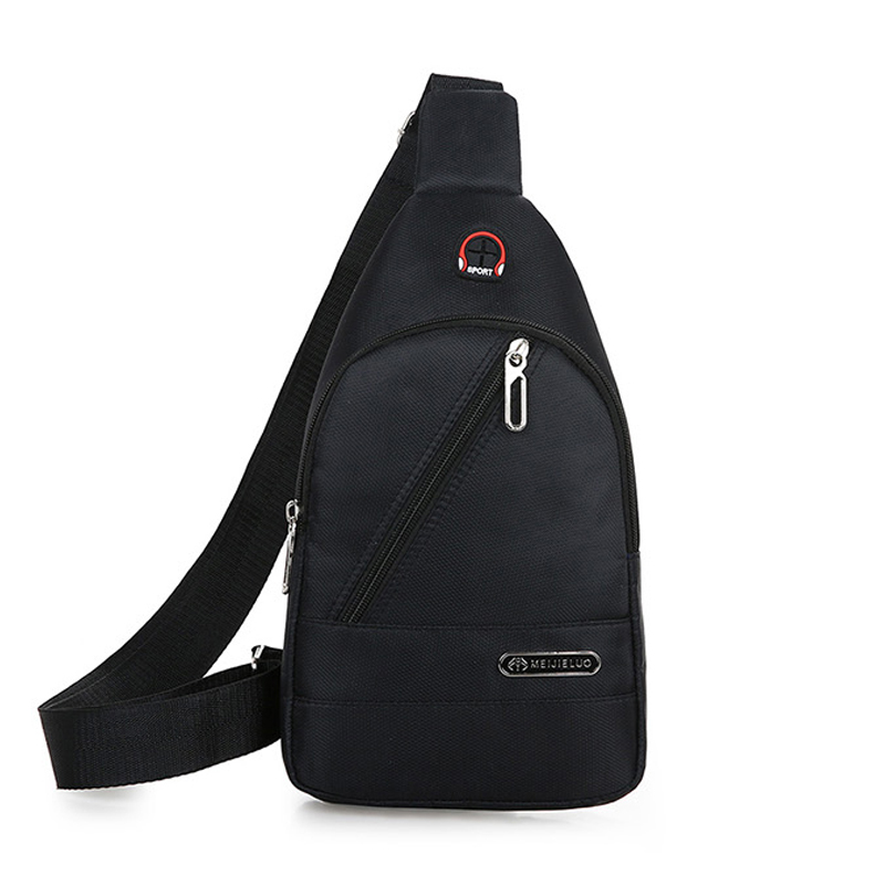 

2020 New Waterproof Oxford Men Chest Bag Male Leisure Messenger Shoulder Bag for Teenagers Travel Crossbody Chest Pack Bolsas, Black