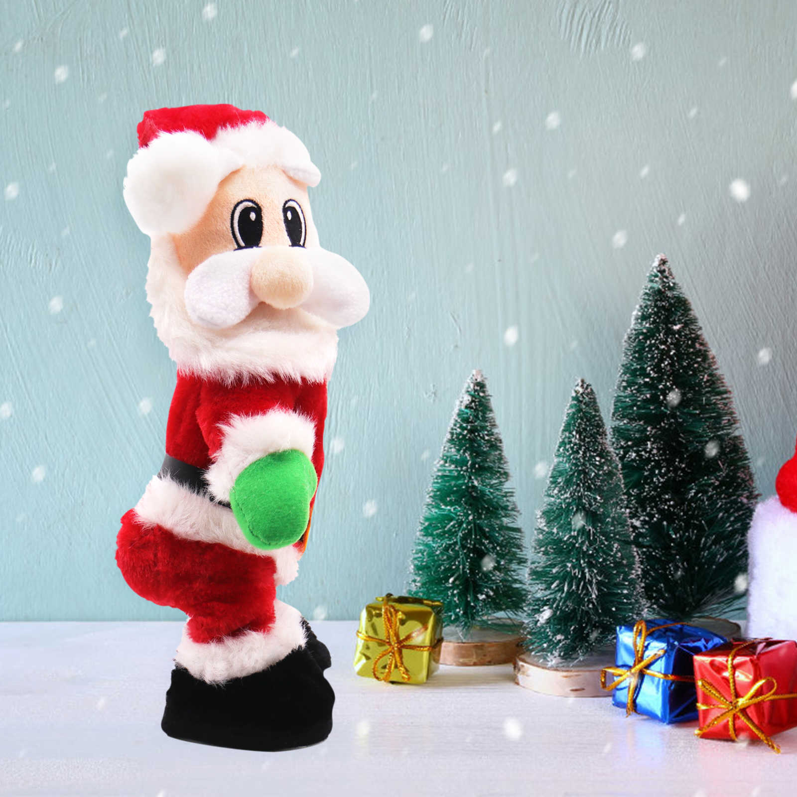 22x37cm Christmas Electric Twerk Red Santa Claus Music Dancing Doll Christmas Gifts Christmas Decorations For Home Supplies T191202 Kids Party Boxes