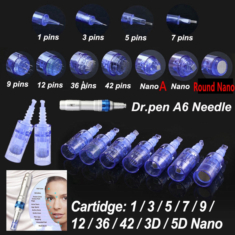 

A6 Dr. Pen Needles Cartridges,Tips For Auto Electric Derma Pen Micro Needle Cartridge Roller Replacements Skin Care Therapy