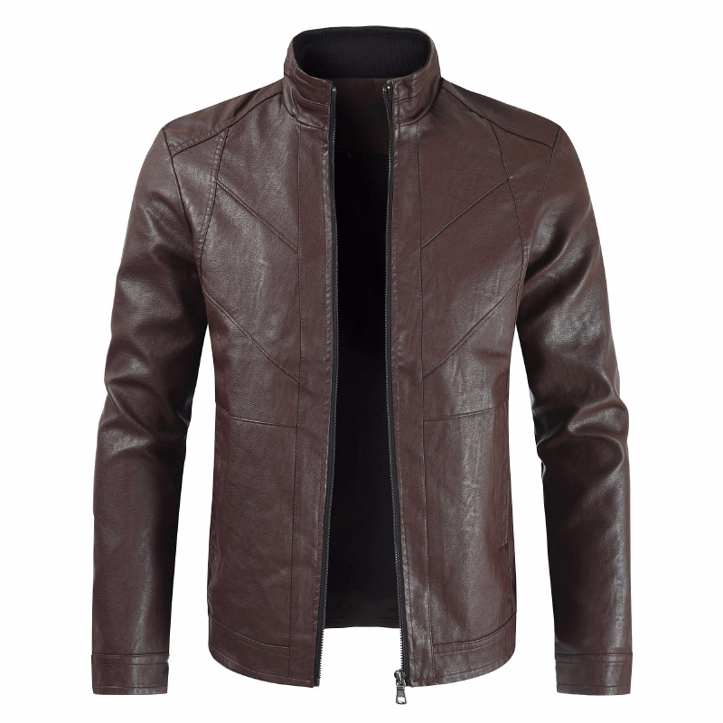 

Men Autumn Fashion Casual Motorcycle Pu Leather Jacket Coat Men Faux Leather Jaqueta De Couro Masculina Coat Jackets, Black