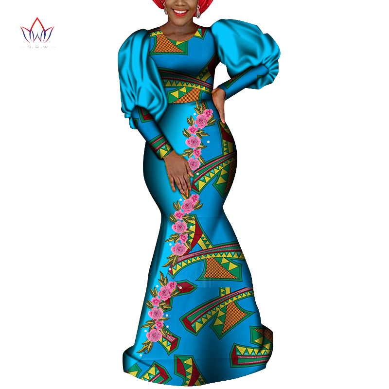 

Made in China 2020 Fashion African Dresses for Women Dashiki Plus Size African Clothes Bazin Plus Size Party Dress WY6724, 21