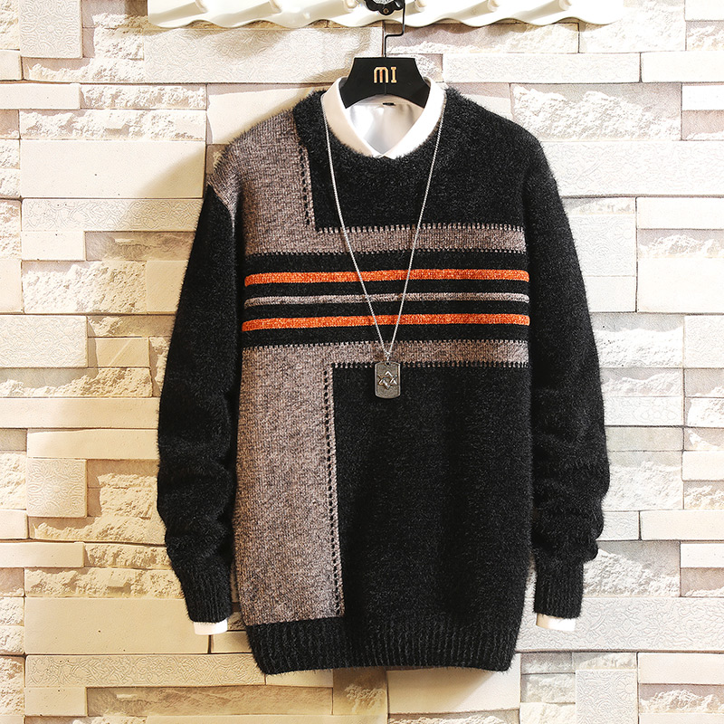 

Fashion O-NECK Sweater Men'S Oversize Pull Plus Size M-5XL Long Sleeves Pullover For Spring Winter, Asian size w z9818
