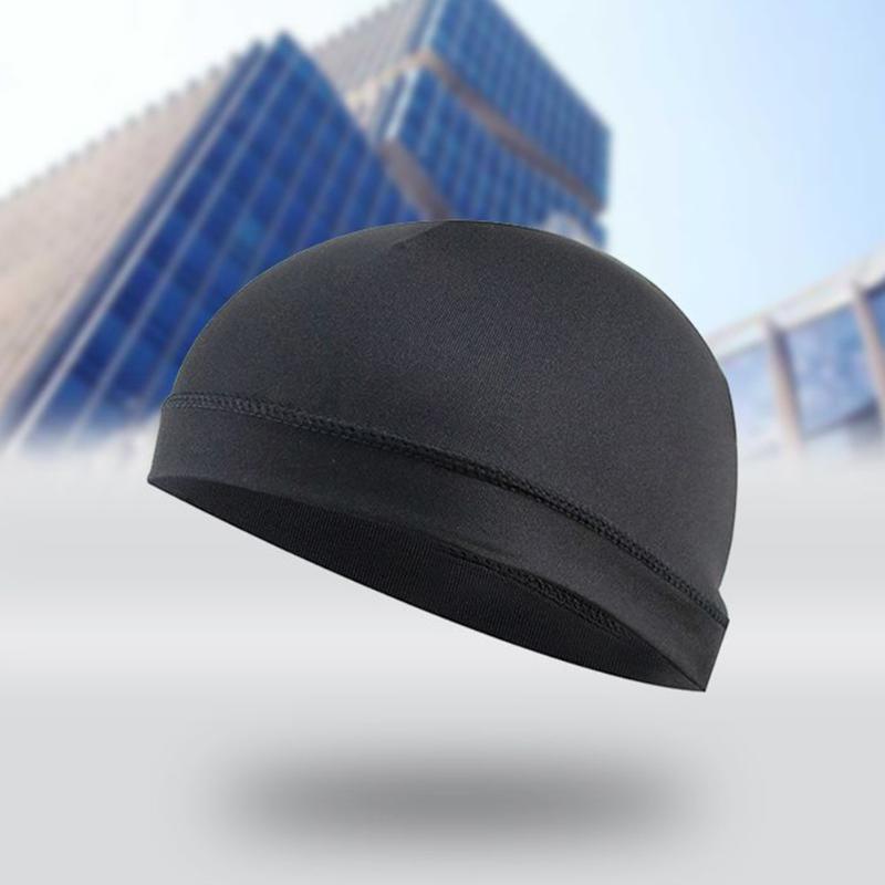 

Sun Protection Sport Soft Quick Dry Headwear Yoga Beanie Hat Windproof Helmet Liner Cap Cycling Sweat Wicking Solid Stretchable, Grey