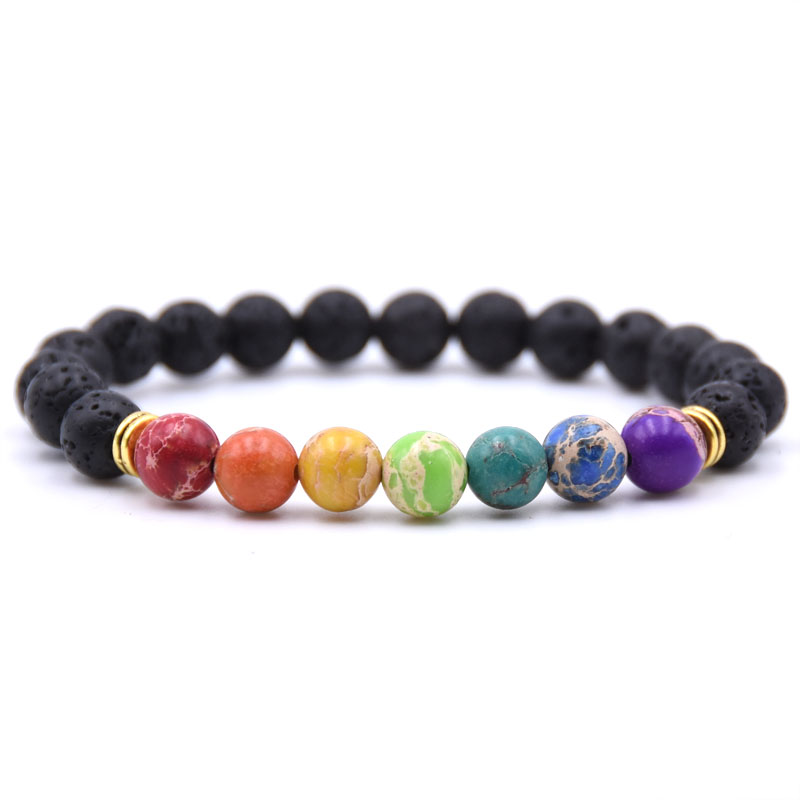 

HYHONEY New fashion Strand Bracelets Treatment balance 7 color Natural stone beads Bracelets for women pulseras