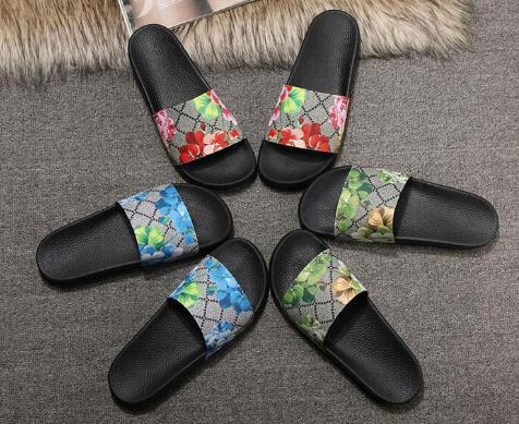 

Men Women Sandals Designer Shoes Luxury Slide Summer Fashion Wide Flat Sandals Flip Flop size 35-45 flower box, Snake