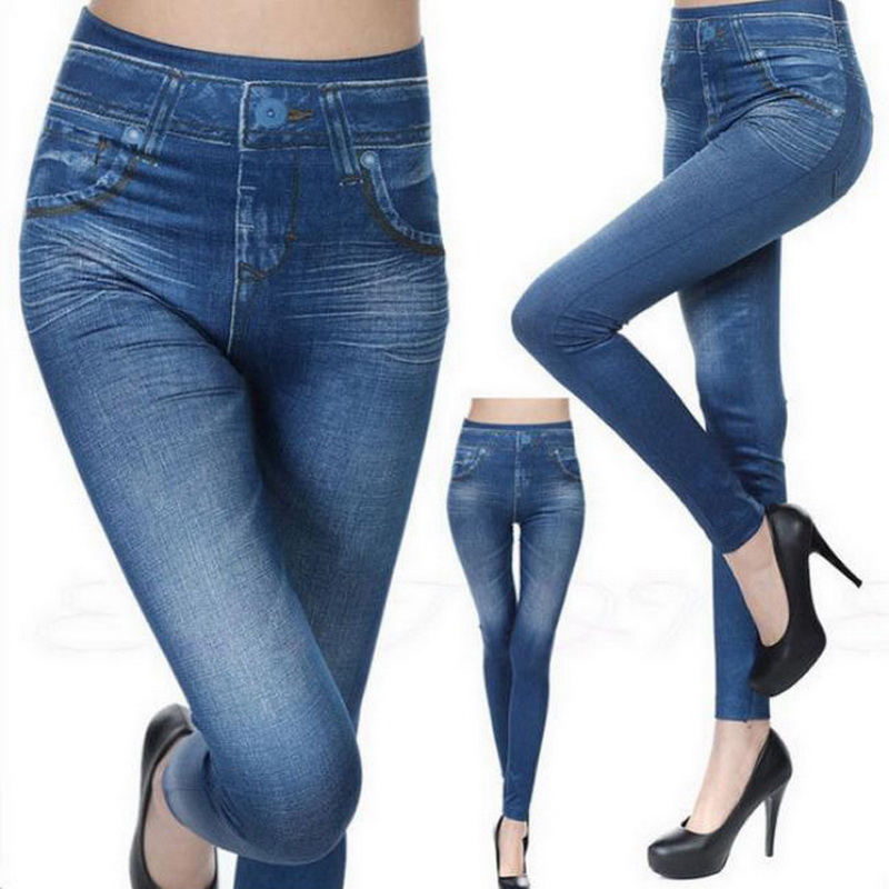 

2019 Spring Push Up Pants High Waist Ladies Elastic Jean Legging Workout Slim Fitness Leggins Women Sexy Leggings Femme, Light gray