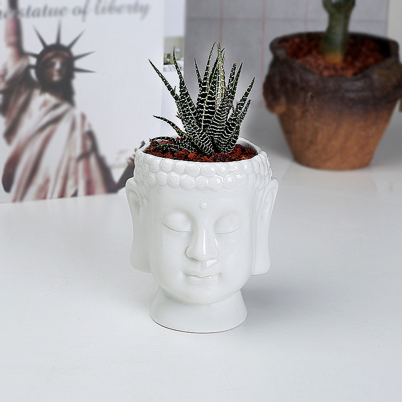 2019 Feng Shui Fortune Buddha Statue Flower Pot Vase Fortune Cat