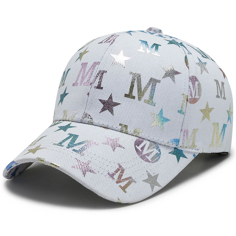 

Hat female spring and autumn Korean version wild English alphabet couple style fashion summer street sunscreen shading, Pink