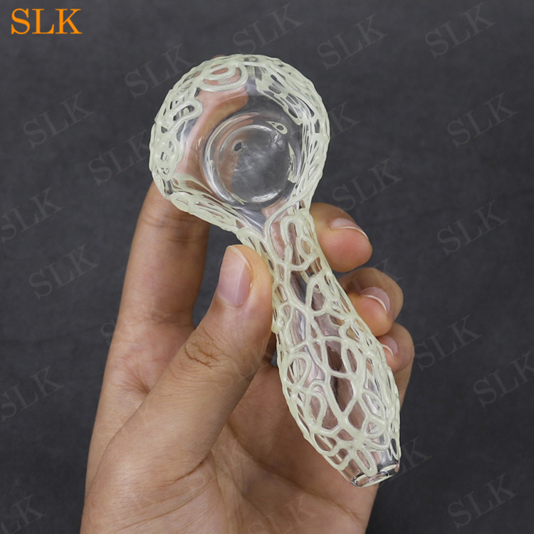 

Heady glass blowing pipe with bowl screens spoon style glass smoking pipes pyrex oil burner bubbler bong octopus animal design