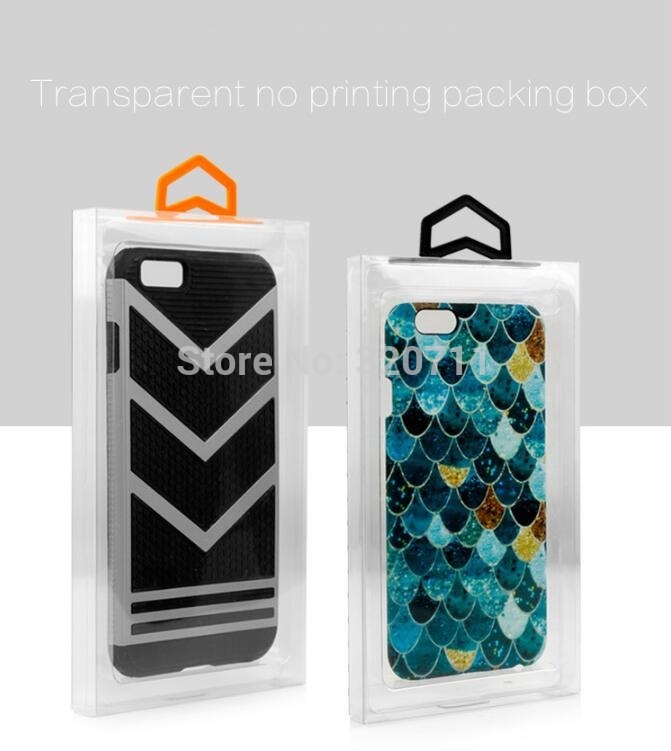 

100pcs Wholesale Custom Logo Phone Case Blank Packaging Box for X 7 7 Plus Blank PVC Clear Gift Package