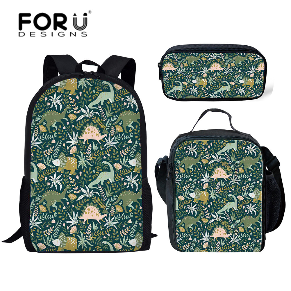 Childrens School Bag Boys Kids Backpack Personalised Dino Dinosaur Footprints