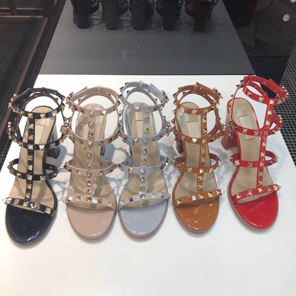

Hot Sale-2019 Sexy pink yellow striped leopard printed cross strappy high heels sandals designer luxury women slides size 34 To 41, Black