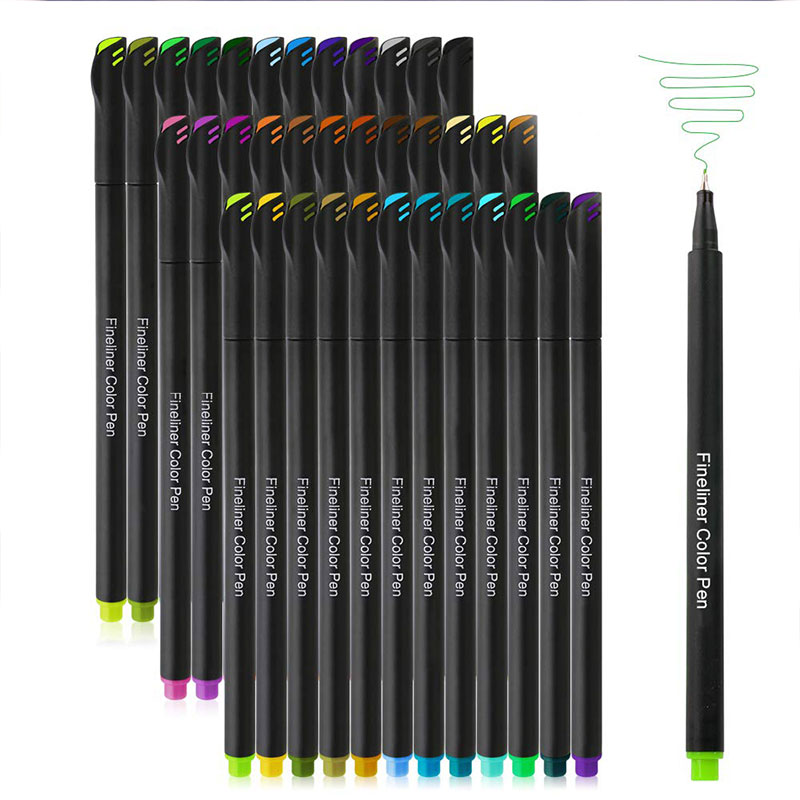 

60 Colors Fineliner Pen set 0.4mm Superfine Micron Liner Marker Watercolor coloring Drawing marker Pens school Art Supplies