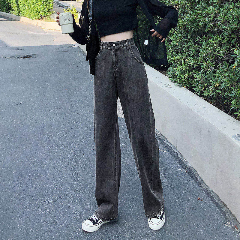 

New Vintage high waist jeans woman wide leg pants blue mom boyfriend jeans for women denim pants female streetwear trousers