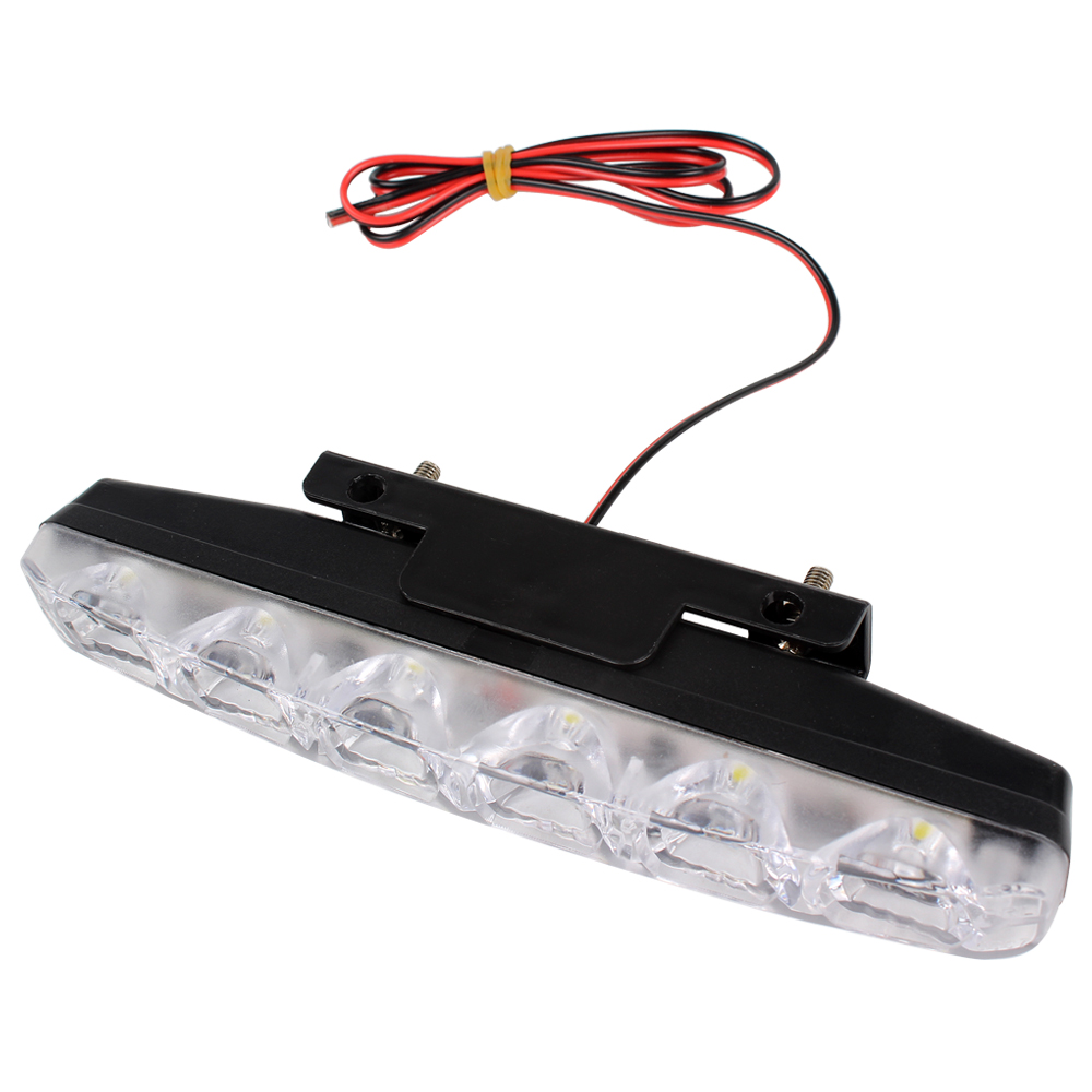 

2Pcs DRL Car Daytime Running Lights DC 12V 6 LEDs Daylight LED light Waterproof Super Bright Auto Lamp