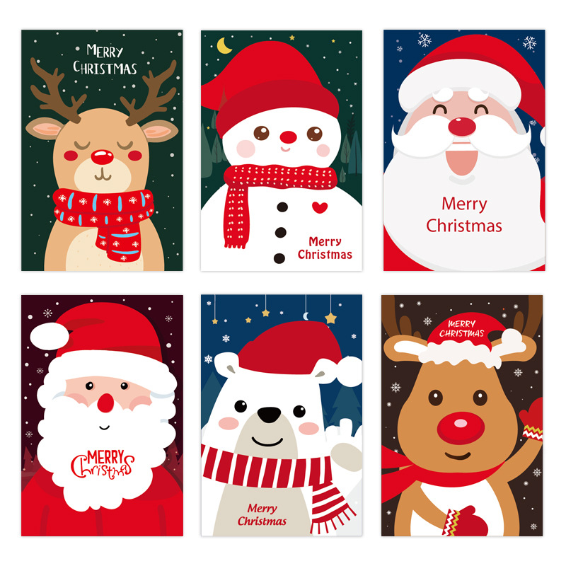

Creative Santa Claus greeting card, relatives, friends and lovers send greeting cards to each other to welcome the best day