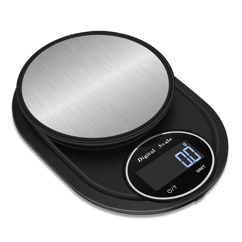 

Portable Digital Kitchen Scale Black Stainless Scale Electronic Scales Measuring Tool Slim LCD Digital Weighing