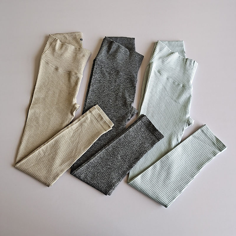 

High Waist Ribbed Seamless Yoga Leggings Tight Sport Leggings Women Fitness Running Sports Pants Push Up Gym, Khaki