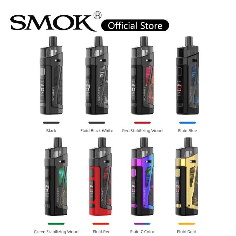 

Battery Scar 100% Kit With 5.5ml RPM 2 SMOK 80W Pod P3 Mod Pod 2000mAh Original Leak-Proof Fill System Vapor Built-in Scar-P3 Device Fbvtj