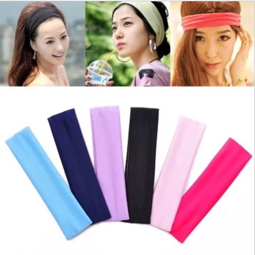 

2019 Women Lady Wide Sports Yoga Headband New Solid Stretch Hairband Elastic Hair Band Turban 13 Colors