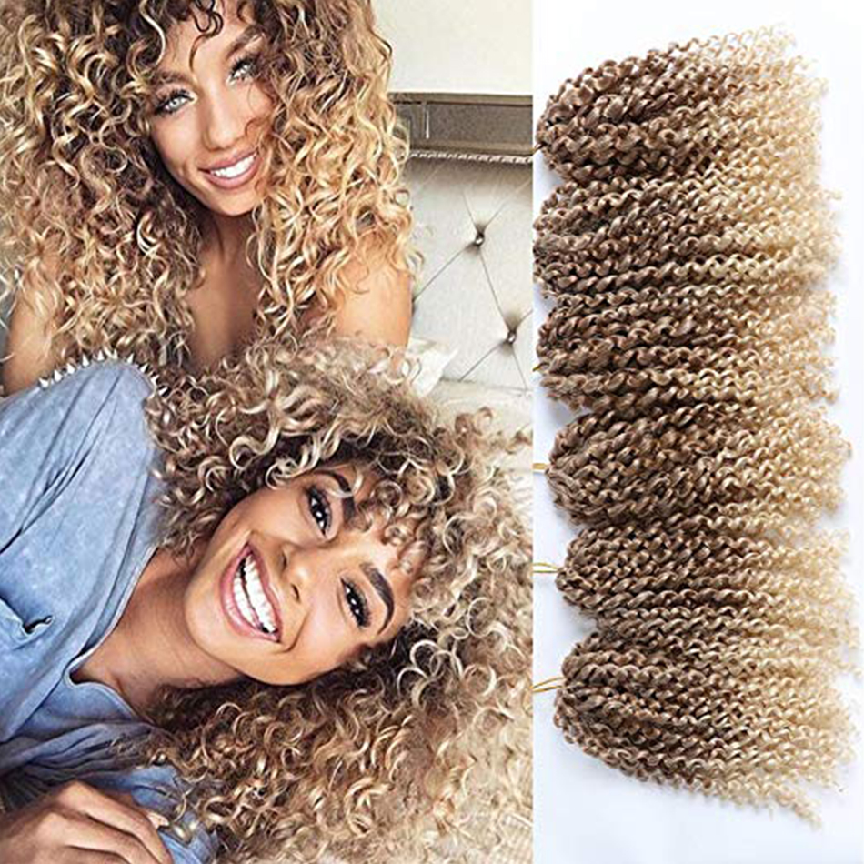 

Nico Hair Malibob 3packs Kanekalon Synthetic Bulk Hair Extensions 8inch Mali Bob Afro Twist Curly Crochet Braids, #1b