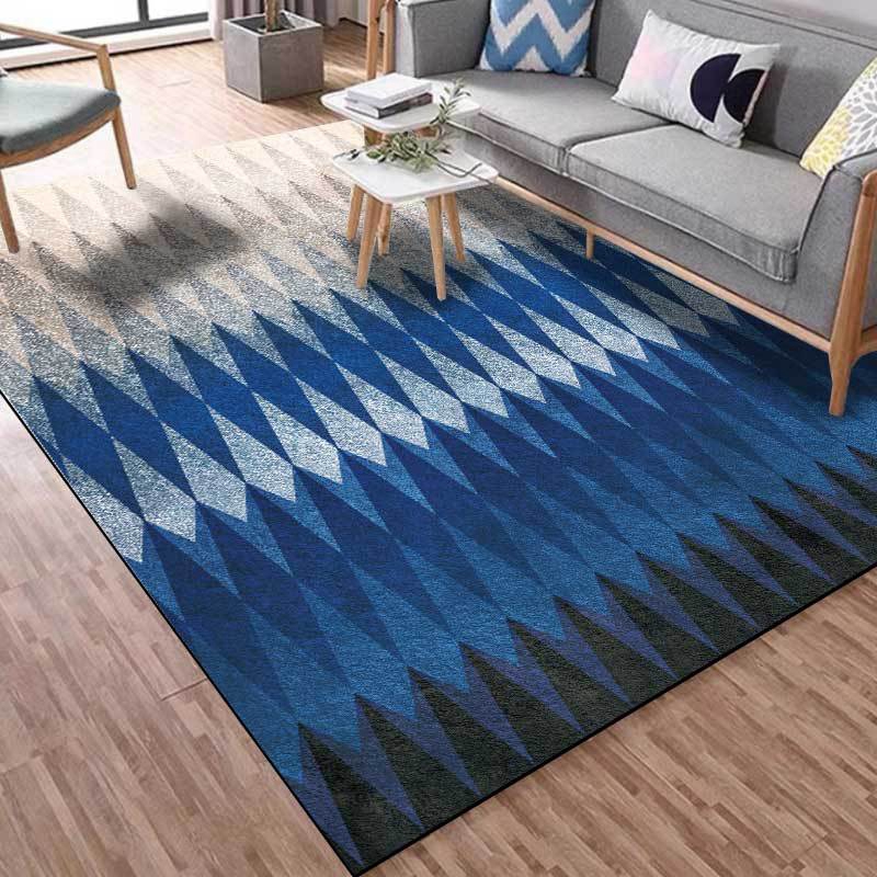 

Nordic Minimalist Area Rugs Geometric Gradient Black Gray Blue Kitchen Living Room Carpets Bedroom Bedside Non-Slip Floor Mats, Carpet2