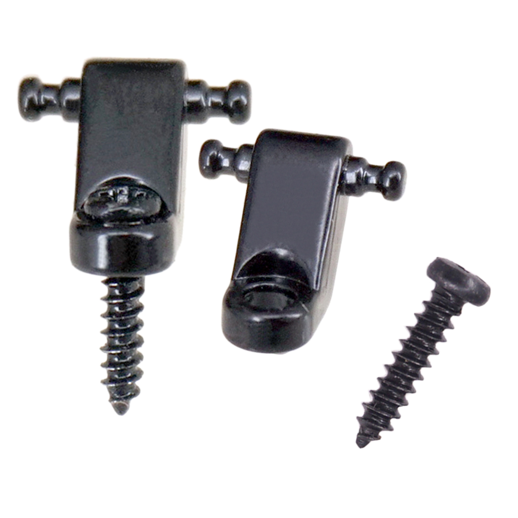 

Set of 2 Black DIY Electric Guitar Replacement String Retainer with Screws 10 x 3mm