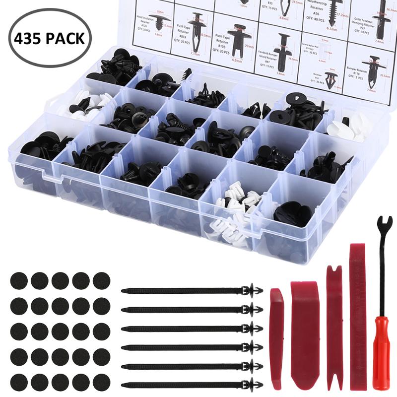 Herramienta de eliminación de 30PCS 425PC coche Recorte Clip Push Pin Remache Panel Interior Surtidos