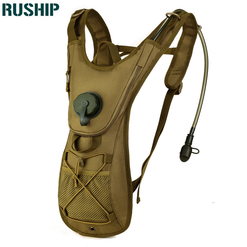 

2.5L Water Bag Bottle Pouch Knapsack Tactics Hydration Backpack Camp Bicycle Mochila Outdoors Hydration Backpack, Khaki