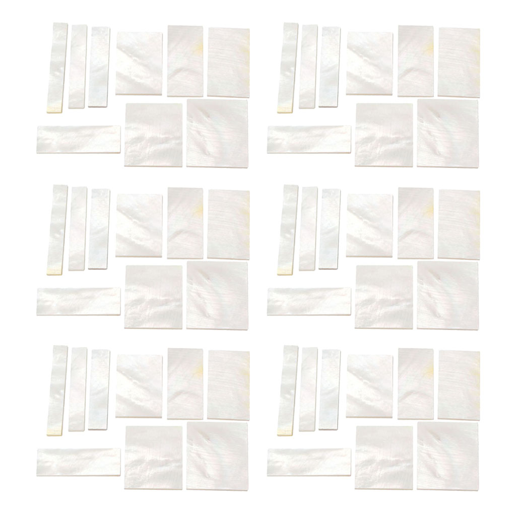 

54 Packs Neck White Mother Of Pearl Blank DIY For Vintage Guitar Banjo Accs