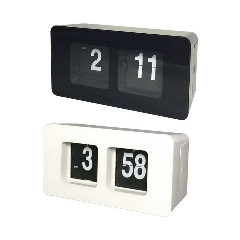 

Digital Auto Flip Desktop Clock Classic Retro Table Flip Page Alarm Clocks Household Bedroom Kitchen Office Clock Home Decor