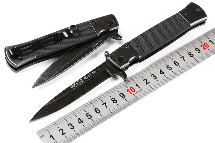 

SOG KS931A Assisted Tactical Folding blade Pocket knives 5CR15MOV Stone wash Blade G10 handle Quick Open Camping Hunting Self-defense Surviv