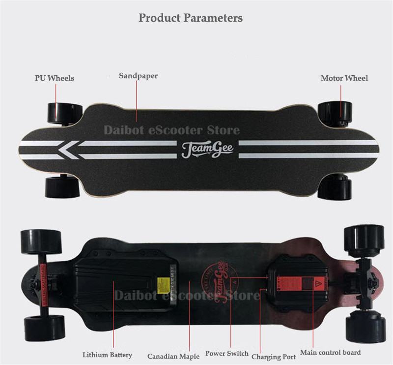 Electric Skateboard For Adult 4 Wheels Electric Scooters Double Drive 600W 36V 40KMH Longboard Electric Skateboard (14)