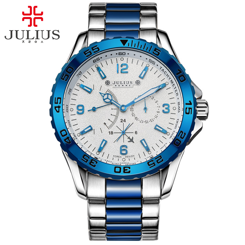

JULIUS 2017 New Arrival Luxury Top Brand Chronos small dial Watches High Quality Men Outdoor Sport Watch For Male Casual JAH-095, Black