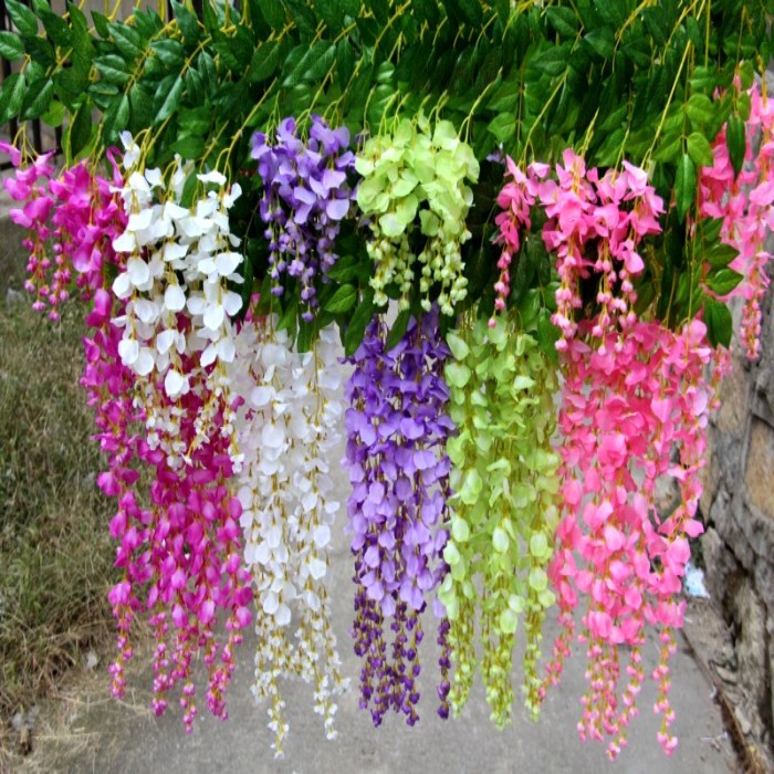 

Wedding mall home venue decoration simulation wisteria flowers, 03