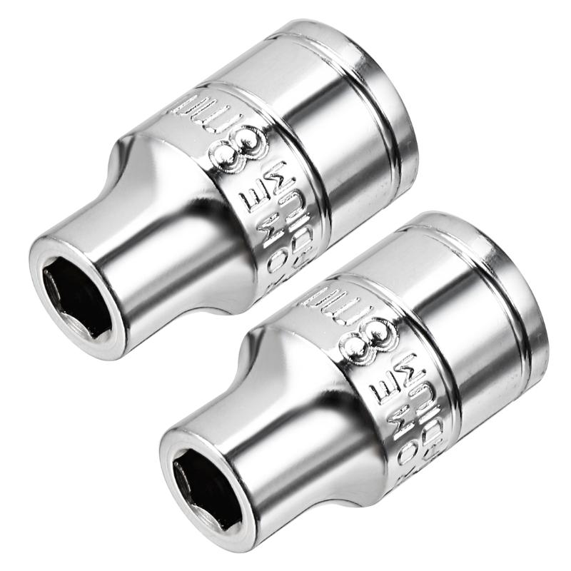 

uxcell 2Pcs 1/2-inch Drive 8mm 6-Point Shallow Socket