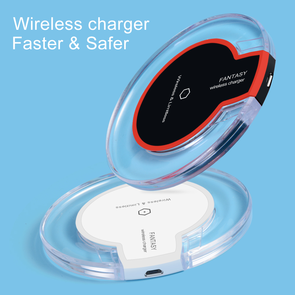 

Fast Qi Wireless Charger Charging Dock Pad For Samsung Galaxy S6 S7 edge S8 for Apple iPhone X 8 Plus Car Charge Crystal