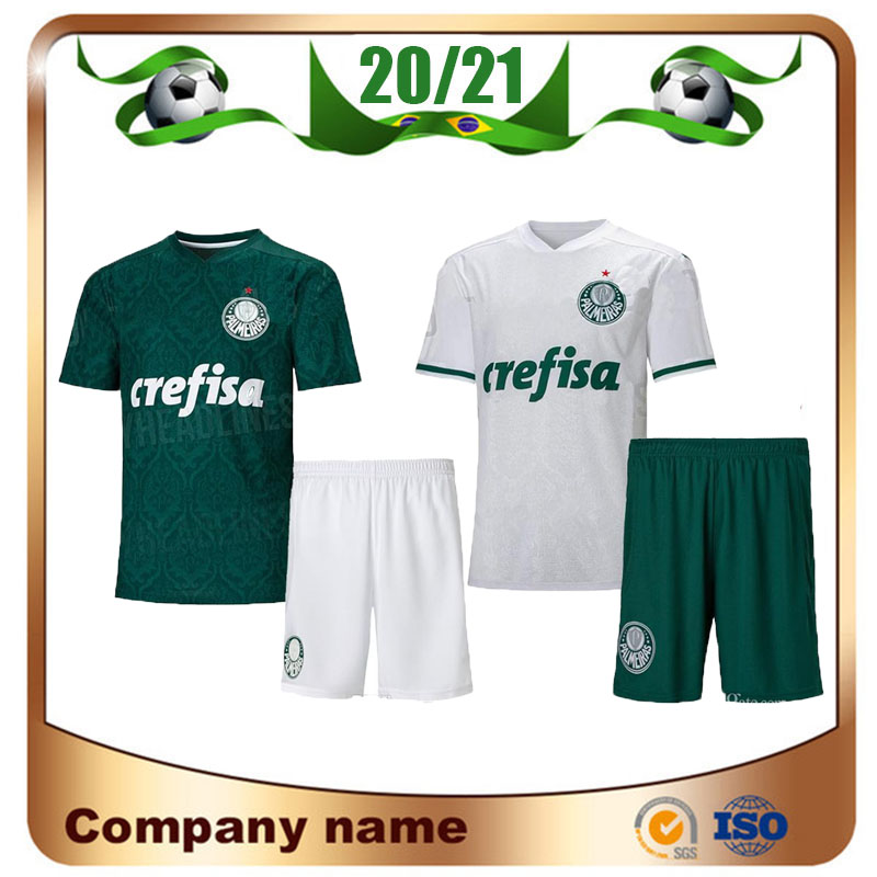 

2020 Palmeiras Kids Kit Soccer Jersey 20/21 Home green #10 MOISES #9 BORJA Soccer Shirt Child Away White #7 DUDU football uniforms, Black;yellow