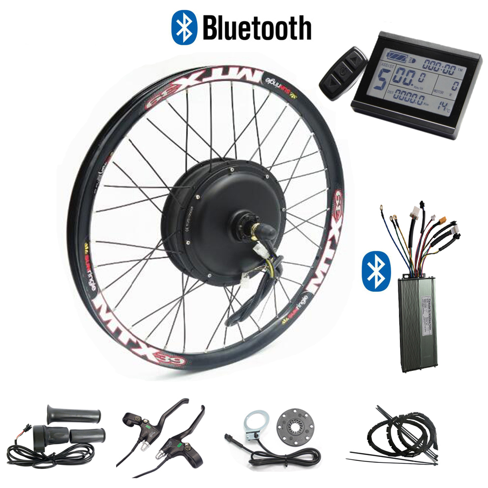 

CSC 48V 1000W Electric Bicycle Conversion Kit for Disc brake Bike with Regeneration LCD display and bluetooth 24''-29''