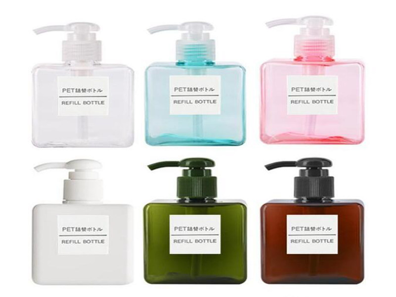 

250ml PETG Pump Square Lotion Bottles Shower Gel Hand Sanitizer Bottle Cosmetic Sub-Packing Plastic Bottle 6 Colors