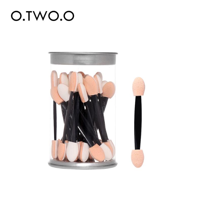 

New Fashion 50Pcs Pro Sponge Stick Eye Shadow Applicator Cosmetic Makeup Tools Double-head Eyeshadow Brush For Women Makeup Tool