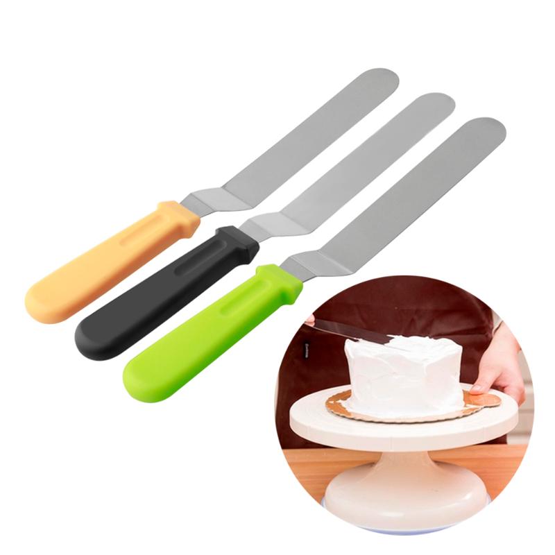 

1 PC New Stainless Steel Cake Cream Butter Spatula Scraper Pastry Baking Tool Kitchen Home & Garden Cooking 6/8/10Inch
