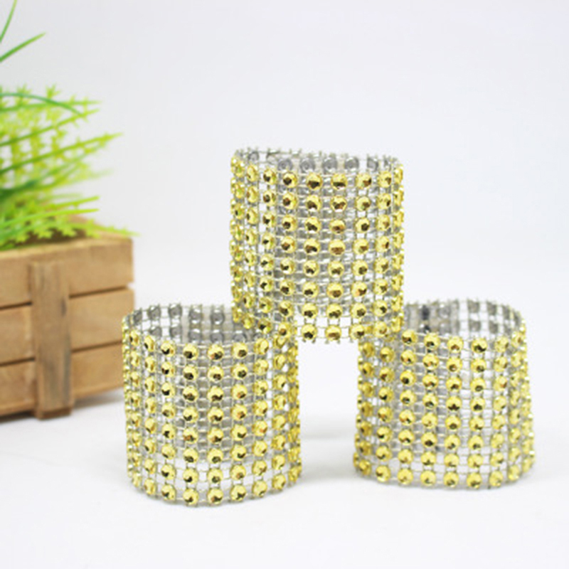 

10Pcs/50Pcs Napkin Rings Chairs Buckles Rhinestone Napkin Holder Wedding Decoration Crafts Handmade Party Supplies