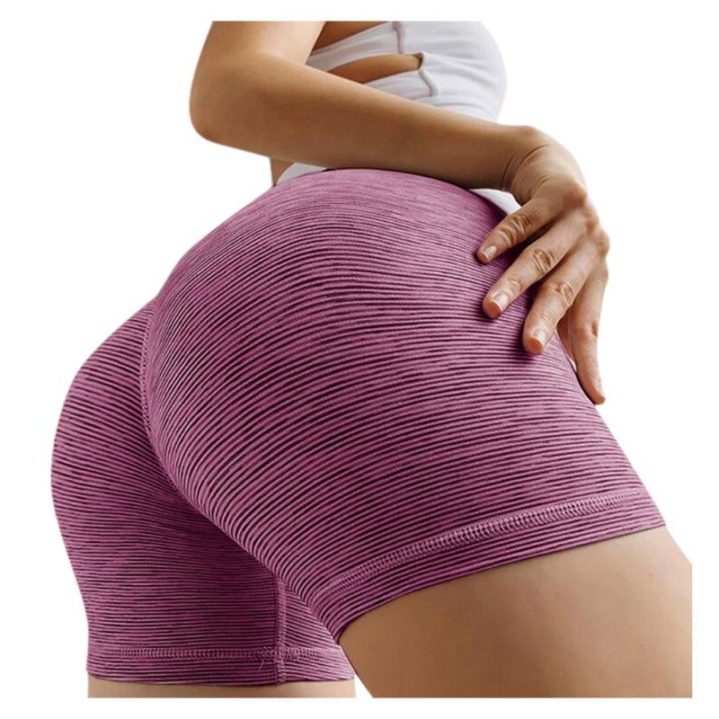 

High Waist Push Up Fitness Yoga Shorts Women Basic Slip Bike Shorts Compression Workout Leggings Yoga Capris31, Black